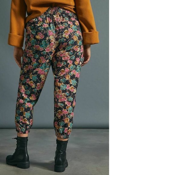 Anthropologie Anisa Floral Corduroy Joggers size SP petite size new with tag - Picture 4 of 8